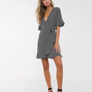ASOS wrap dress with heart print